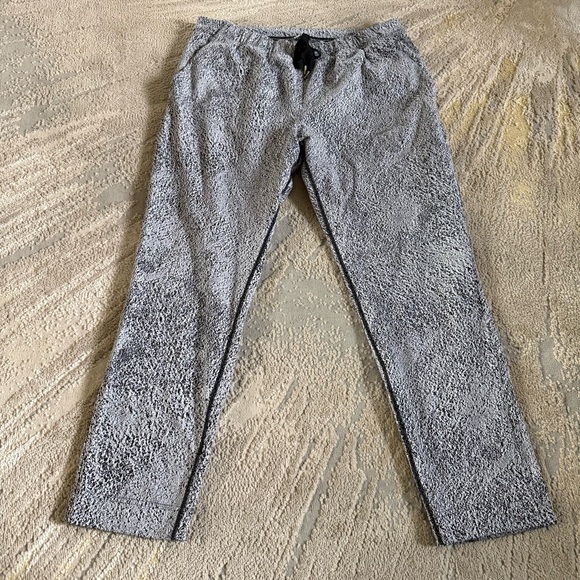 Lululemon Jet Pants  7/8 Length pull on black white speckled Luxtreme 10 - Picture 2 of 11